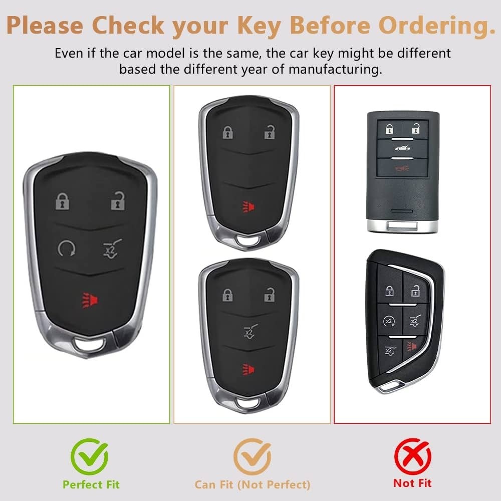 Set for Two 🤍 Cadillac KeyFob Case/Keychain - Picture 3 of 8